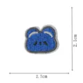 Détail d'écusson brodé d'animal bleu, badge mignon de dessin animé pour vêtements. - DW9109-15