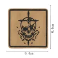 Patch brodé tête de mort tactique avec design de croix, idéal pour vestes et sacs à dos. - Écusson Brodé Croix Gothique (DW9809-20)
