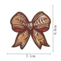 Football bow embroidered cloth patch DIY decorative badge iron on applique clothing accessory - Suede Football Bow Style (DW9807-7)