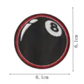 Billiard 8-ball embroidered patch iron-on clothing badge DIY decorative applique for apparel. - Number Eight Billiard Style (DW9804-32)