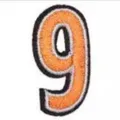 Embroidered number 9 patch iron on sew on badge cloth applique for school uniform DIY - 9