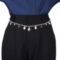 Catena da vita di perle in stile bohémien con ciondoli a conchiglia e stella marina. - Catena da Vita Oro