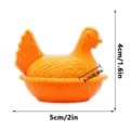 3D Printed Orange Chicken Fridge Magnet Creative Animal Figurine Home Decor Cute Gift - Brown