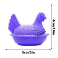 3D printed cute chicken fridge magnet, creative purple hen magnetic decor for home kitchen. - Purple
