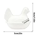 3D cute hen fridge magnet white chicken chick desktop ornament creative animal home decor gift - White-Letter I