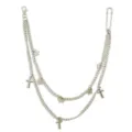 Multi-layer cross butterfly pants chain hip hop style metal waist chain for jeans and shorts - Cross Butterfly Pants Chain
