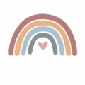 Boho rainbow wall sticker size chart detail, showing size options and dimensions clearly. - Style B / S