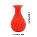Miniature 3D printed magnetic vase fridge sticker, creative decorative flower pot for home decor. - A-Red