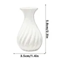 Detailed view of the white 3d printed mini magnetic vase fridge magnet, compact size design. - White-Letter B