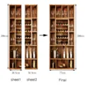 3D Wine Cabinet Door Sticker Removable Waterproof Wall Mural Wallpaper 77x200cm DIY - MT210
