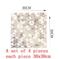 Square marble geometric floor wall sticker 30x30cm 4pcs set waterproof tile decorative - DB127
