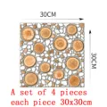 Square anti-slip floor sticker wood grain pebble tile sticker 4pcs 30x30cm home decor - DB131
