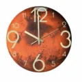 Mars luminous wall clock 30cm silent acrylic round clock for modern home living room decor - Luminous