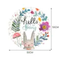 Sticker mural rond imperméable avec joli design d'aquarelle de lapin, taille 50cm. - Film Sergé YDB301