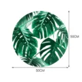 Adhesivo redondo para azulejos de monstera hoja de palma verde decoración pared 50 cm. - Película de Sarga YDB305