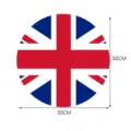 Pegatina redonda bandera británica impermeable autoadhesiva azulejos pared 50cm - Película de Sarga YDB319
