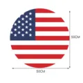 Adhesivo de pared redondo con bandera de EE.UU. 50cm decoracion para azulejos del hogar - Película de Sarga YDB320