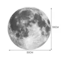 Adhesivo de pared de luna redonda de 50cm pegatina realista de superficie lunar hogar - Película de Sarga YDB330