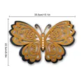 3D layered hollow butterfly wall sticker with faux pearls golden blue wedding home decor - HB040 Style B / L