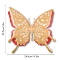 3D layered hollow butterfly wall sticker with pearls, perfect for wedding and home decor. - HB033-D Style / L
