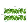 Green ivy vine wall sticker detail showing realistic leaf border decal for home room decoration. - EW097 Style
