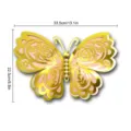 3D parel holle vlinder muursticker 4-laags goud roze voor bruiloft feestdecoratie. - Model C Groot met 12mm Parels 5st / HB040 Groot