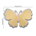 3D layered hollow butterfly wall sticker with pearls, multi-layer paper butterfly detail view - HB040 Style D / L
