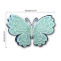 Gedetailleerd uitzicht op de 3D meervoudige holle vlinder muursticker met parelaccenten. - Model E Groot met 12mm Parels 5st / HB040 Groot