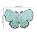 3D pearl hollow butterfly wall sticker, four layer blue decorative sticker for home decor. - HB040 Style E / S