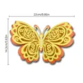 3D Layered Pearl Hollow Butterfly Wall Sticker For Wedding Festival Room Decor 22cm - HB040 Style A / S