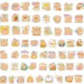 Cute cream bear cartoon stickers aesthetic waterproof decals for phone case notebook decor - 60 Pcs Sponge Bear A