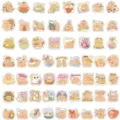 Cute cream bear cartoon stickers bulk pack perfect for phone case and notebook decoration. - 60 Pcs Sponge Bear B