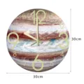 Jupiter luminous wall clock 30cm round acrylic silent clock for modern living room bedroom decor - Luminous