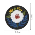 Round ethnic embroidered patch with floral design, ideal for garments and DIY crafts. - Style 2 (DW9187-2)