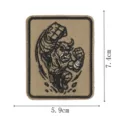 Vue détaillée du patch brodé de guerrier taureau tactique avec support thermofusible. - Écusson Brodé Guerrier Taureau (DW9809-1)