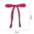 Rosa bestickte Schleife Band Stoffaufnäher, stilvolles DIY Bekleidungsaccessoire 6x5 cm - Schleife Stil(DW9067-2)