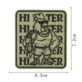 Vue détaillée du patch brodé tactique avec un design de coq cool et texte stylé. - Écusson Brodé Guerrier Coq (DW9809-2)