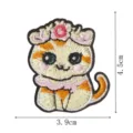 Dettaglio della patch ricamata con gatto carino dei cartoni animati per decorazione. - DW9175-5