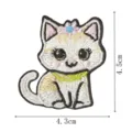 Carino cerotto ricamato gatto cartone animato distintivo decorativo termoadesivo vestiti - DW9175-6
