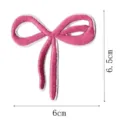 Rosa Schleife Stickerei Stoffaufnäher für Haarnadeln DIY Kleidung Zubehör 6x6.5cm - Schleife Stil(DW9067-4)