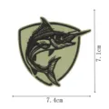 Écusson brodé espadon insigne tactique pour chapeaux vestes sacs accessoire de décoration. - Écusson Brodé Poisson-Épée (DW9809-9)