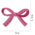Pink bow embroidery patch DIY accessory, cute fabric applique for clothing and hair clips. - Bowknot Style(DW9067-11)