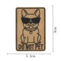 Écusson brodé tactique avec un bouledogue français cool et lunettes de soleil, 8x5.4cm. - Écusson Brodé Slogan Bouledogue Français (DW9809-11)