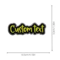 Benutzerdefinierter Text, bestickter Aufnäher Größendetail für Kleidung und Mützen. - DW9038-1