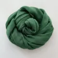 Sciarpa in cotone lino verde scuro da donna, lunga tinta unita retro autunno inverno calda. - 185*100cm / Verde Scuro (RY-10)