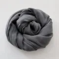 Sciarpa lunga tinta unita grigio scuro in cotone e lino per autunno inverno caldo quotidiano. - 185*100cm / Grigio Scuro (RY-09)