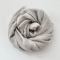 Sciarpa lunga tinta unita in cotone e lino grigio, elegante accessorio invernale. - 185*100cm / Grigio (RY-13)