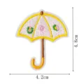 Colorful umbrella embroidered patch with floral design, detailed patch for DIY clothing. - DW9171-2