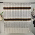 Damen Langschal aus Polyester mit geometrischem Blockmuster und stilvollem Streifendesign. - RY-28
