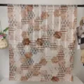 Eleganter Damen Langschal aus Polyester mit geometrischem Blockmuster und modischem Print. - RY-41